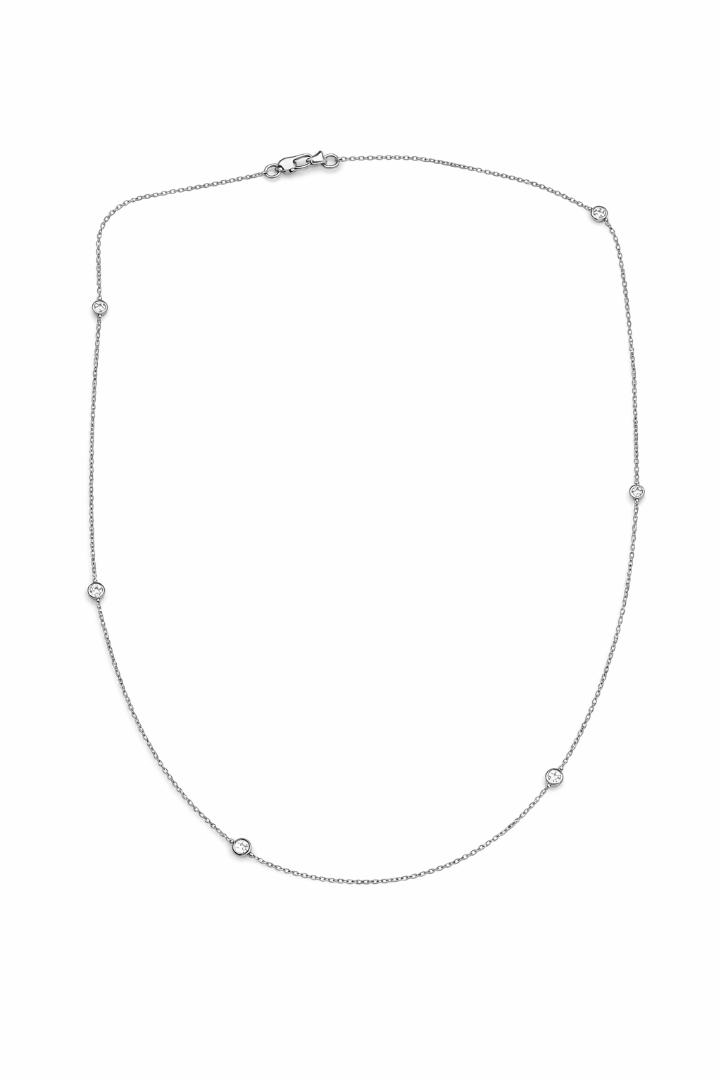 Collana Donna Fantasia Oro Bianco e Diamanti a spot