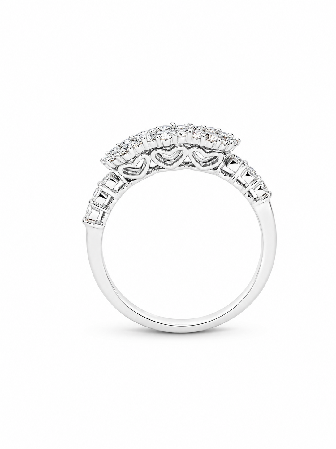 Anello Trilogy Oro bianco e Diamanti Ct. 1,00 G VS