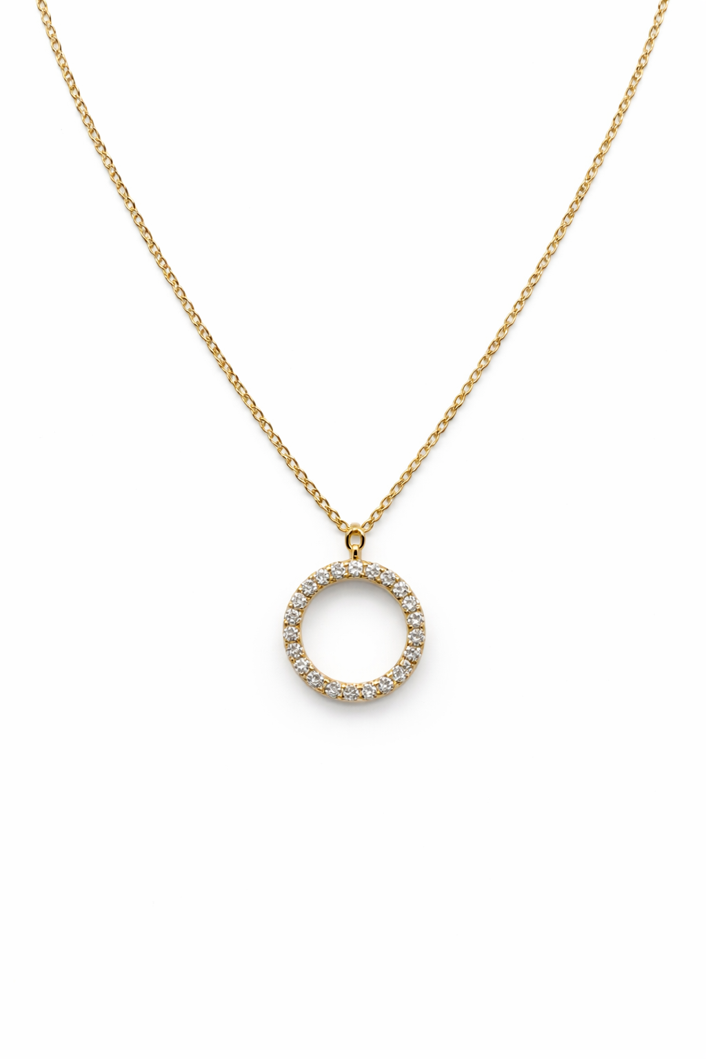 Collana Donna Fantasia a cerchio Oro Giallo e Diamanti