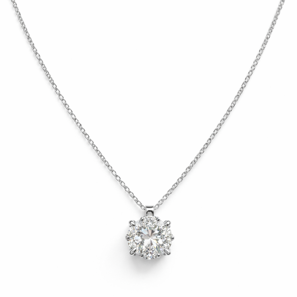 Collana Donna Fantasia Oro Bianco e Diamanti