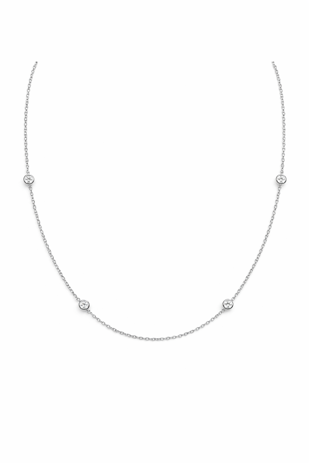 Collana Donna Fantasia Oro Bianco e Diamanti a spot