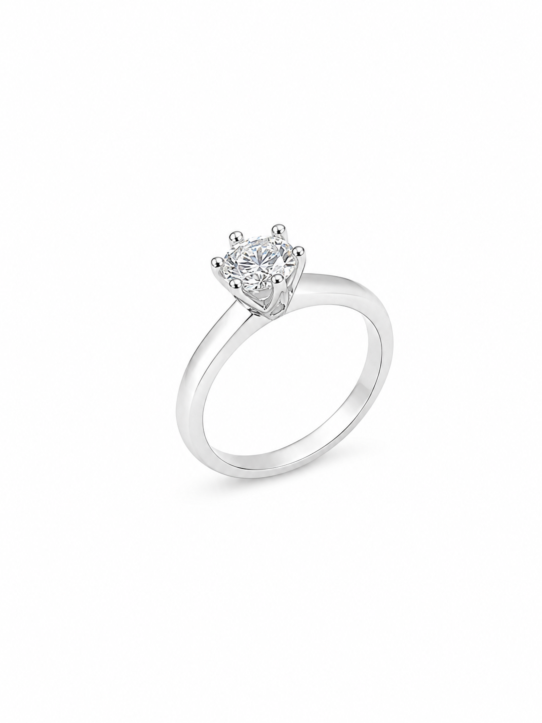 Anello Solitario Oro Bianco Diamanti Ct. 1,01 G VS2