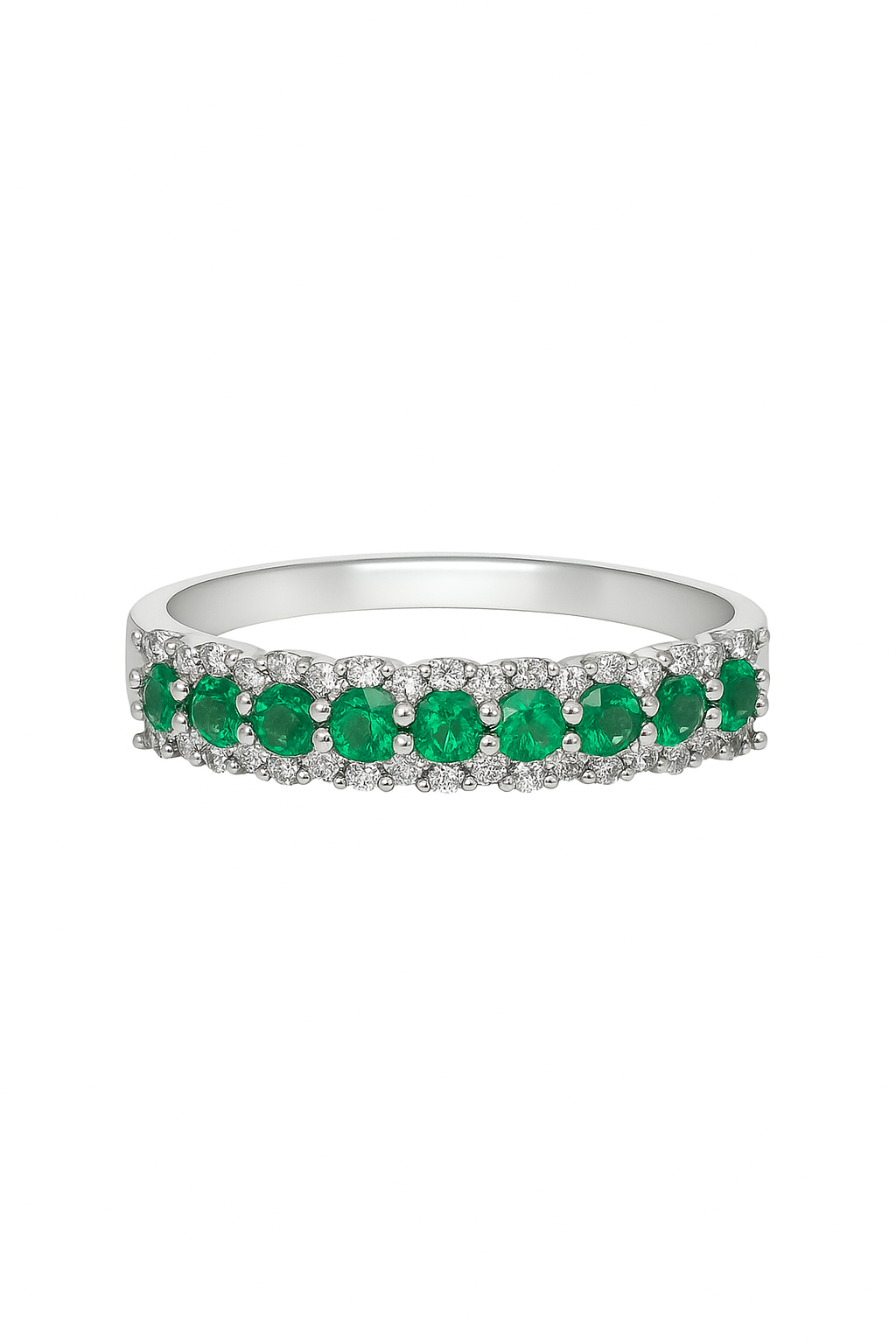 Anello Fedina Diamanti e Smeraldo