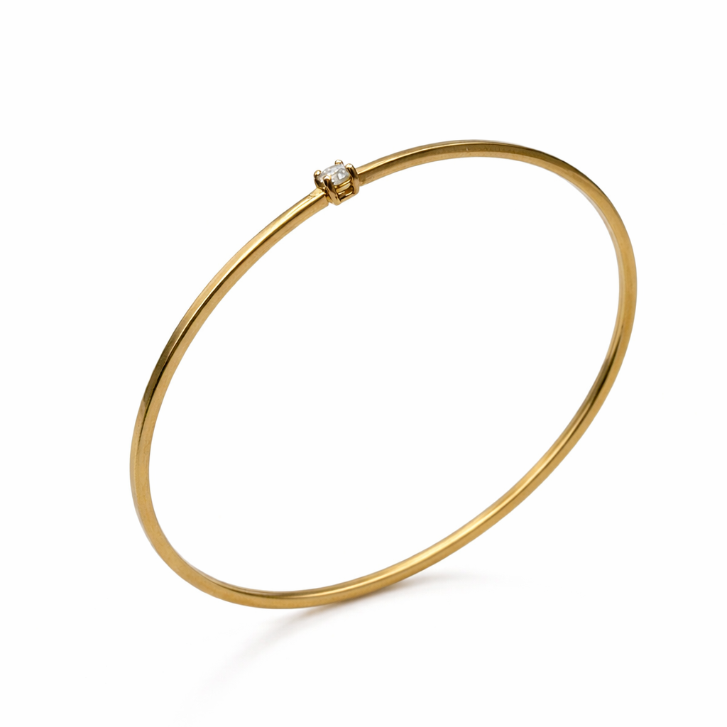 Bracciale Donna Rigido oro giallo e diamante naturali ct. 0,15