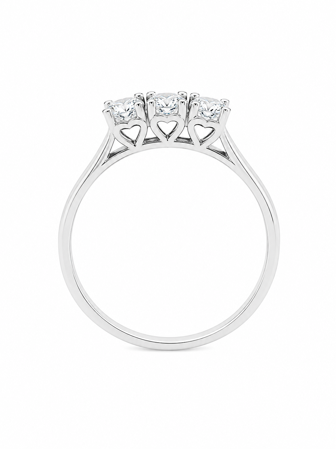 Anello Trilogy Oro bianco e Diamanti CT. 0,42 E VS