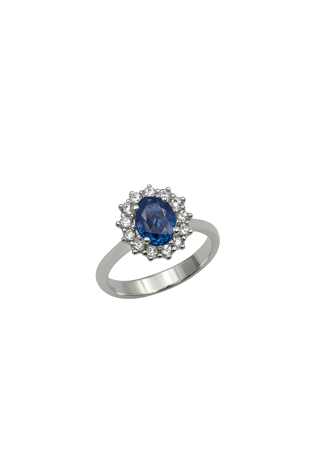 Anello Zaffiro e Diamanti