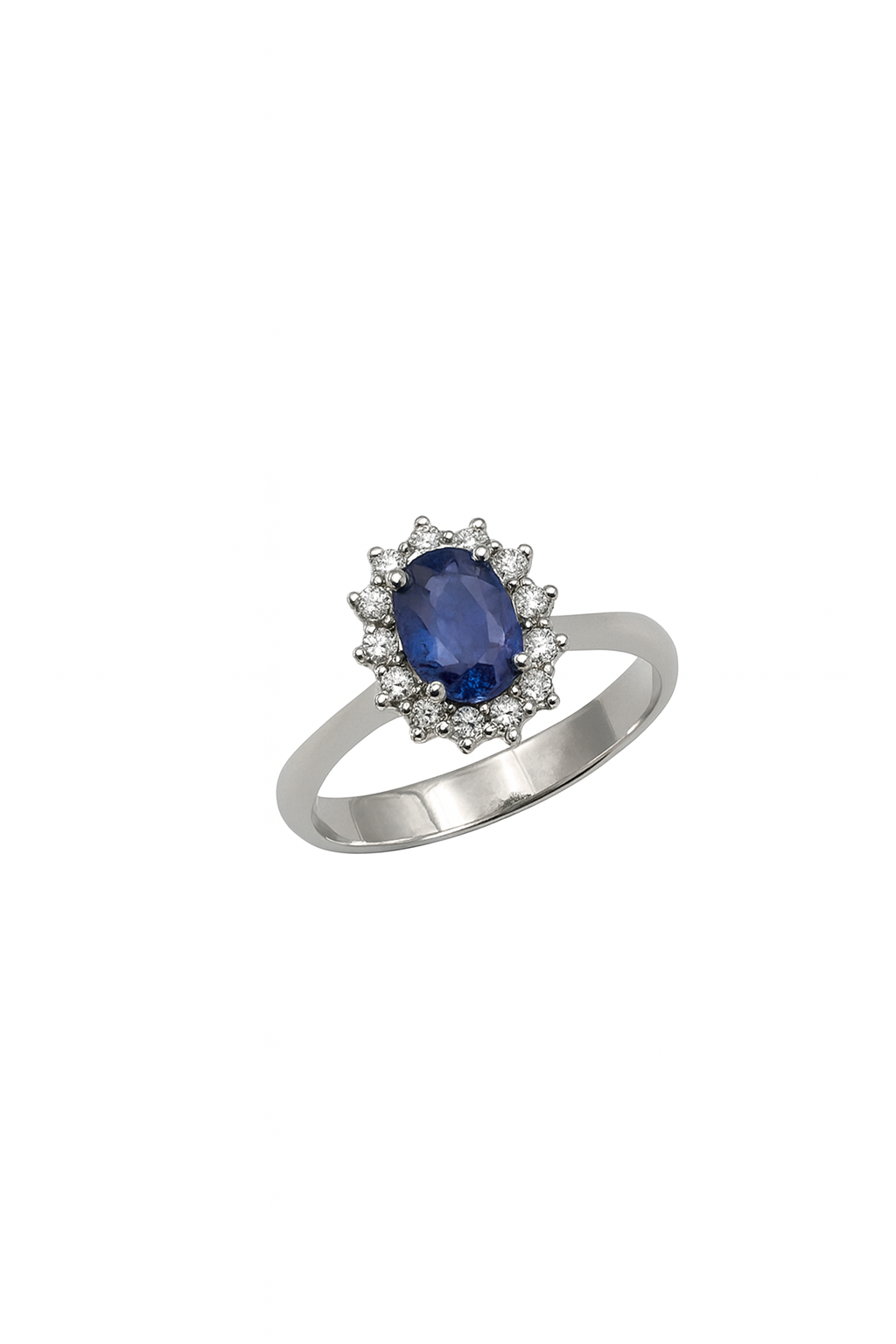 Anello Zaffiro e Diamanti