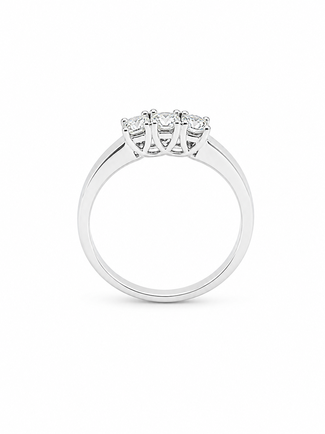 Anello Trilogy Oro bianco e Diamanti Ct. 0,36 G VS