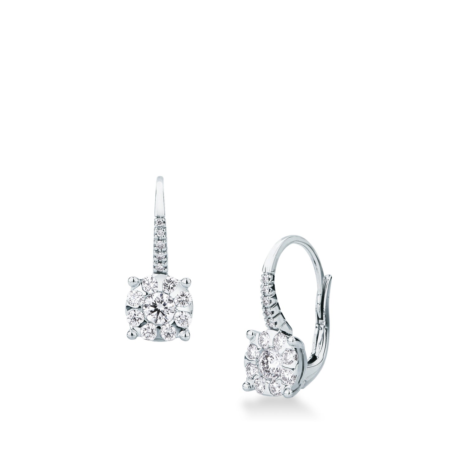 Orecchini Mirco Visconti Fantasia Pavé Oro Bianco Diamanti