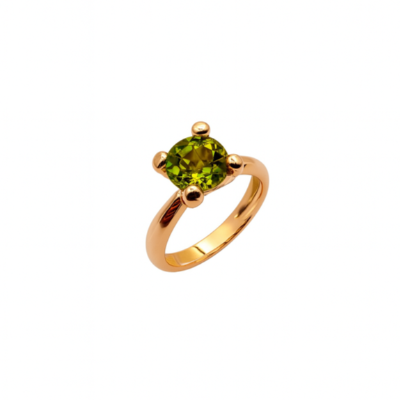 Anello Donna Semiprezioso oro rosa e peridoto