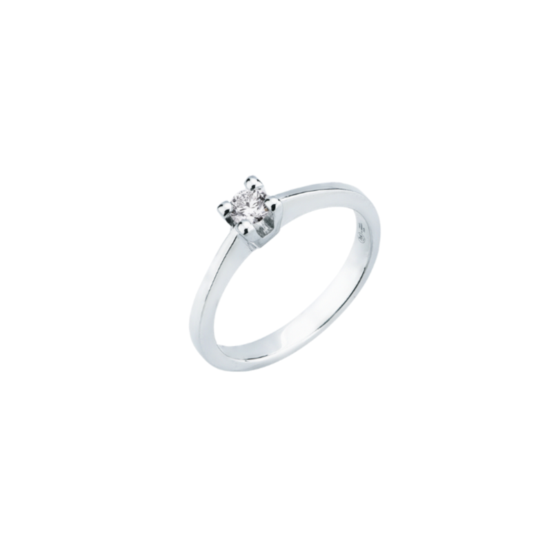Anello Mirco Visconti Solitario Oro bianco e Diamanti