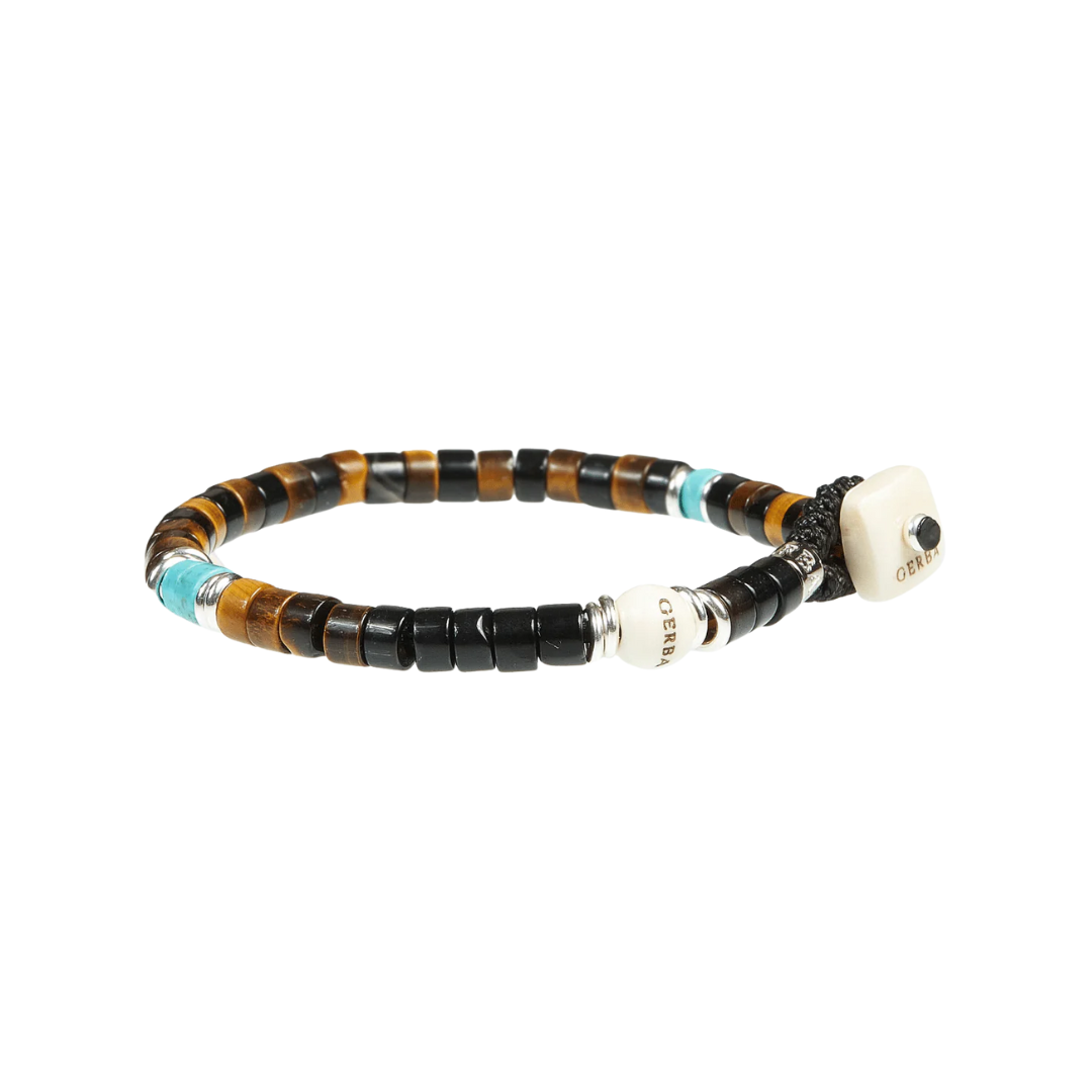 Gerba Men's Bracelet Silver Stones Blue Sky Light 247
