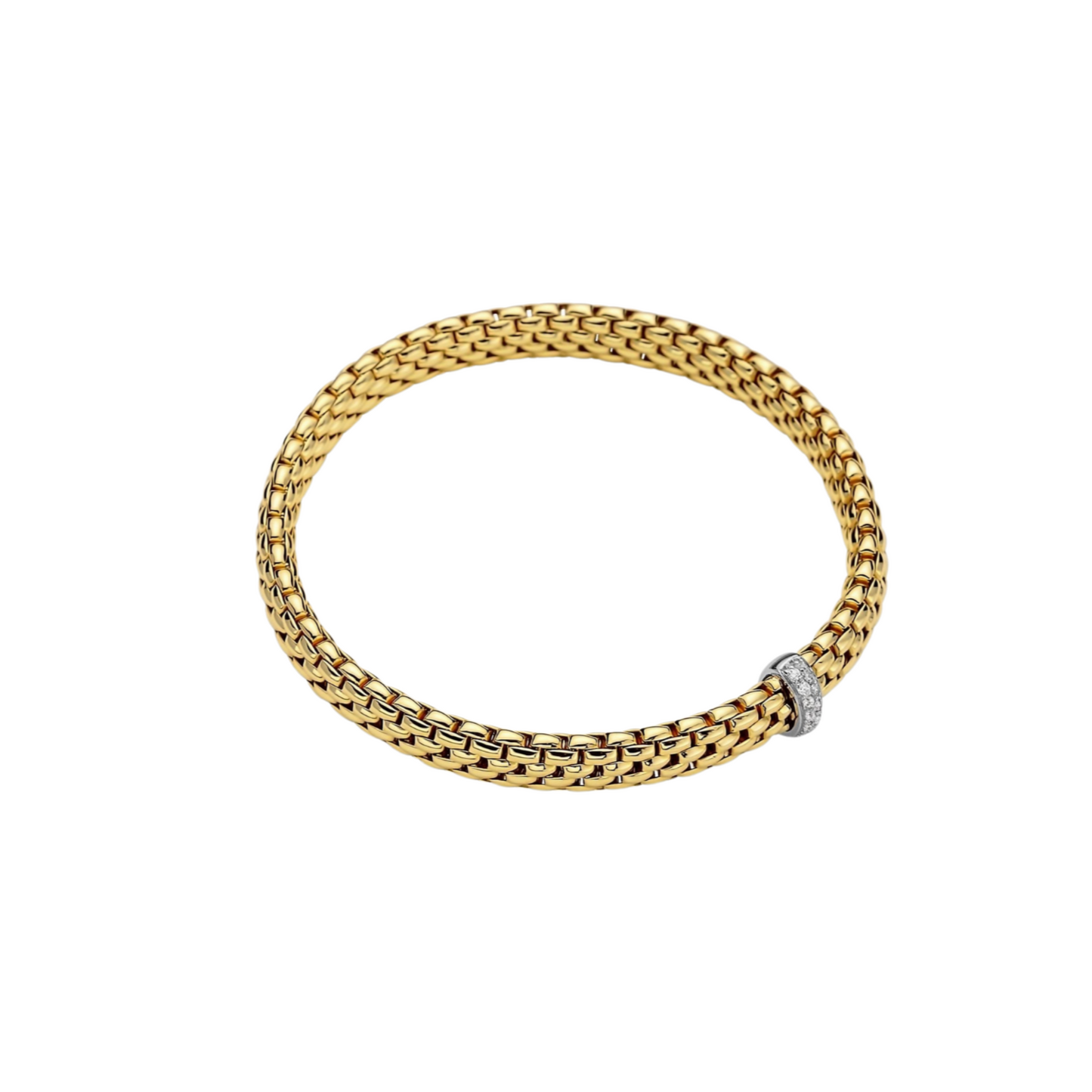 Bracciale Donna Fope Vendome Flexit Oro Giallo Pavè Diamanti