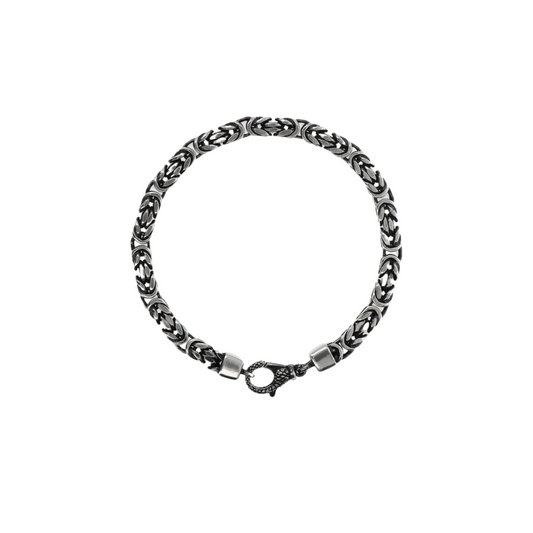 Bracciale Uomo Albert M Argento Catena Bizantina Media