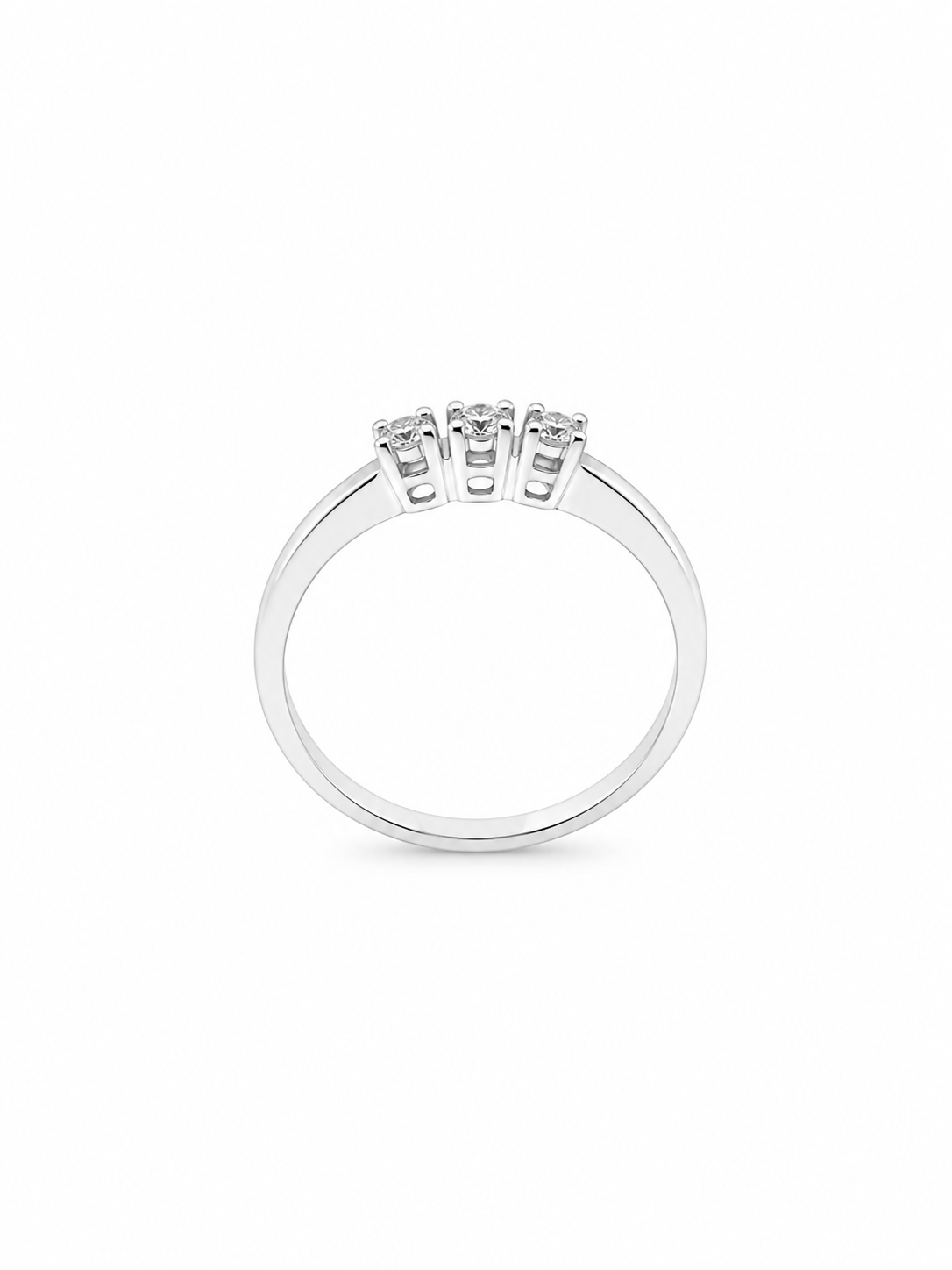 Anello Trilogy Oro bianco e Diamanti Ct. 0,11 G VS