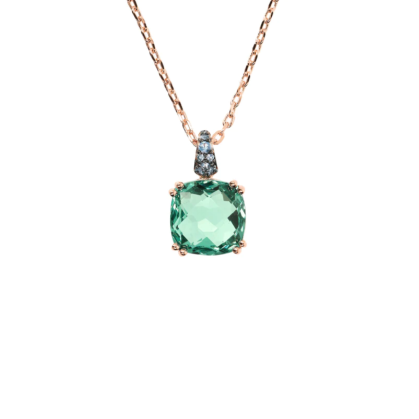 Collana Bronzallure Prisma Gemma Verde Pavé WSBZ02180