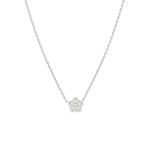 Collana Donna Argento Nomination Fiore Zirconi
