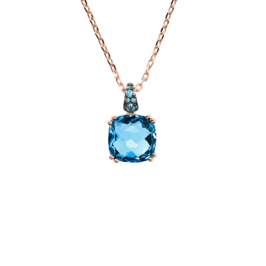 Collana Bronzallure Bijoux Prisma Gemma Blu Pavé WSBZ02180