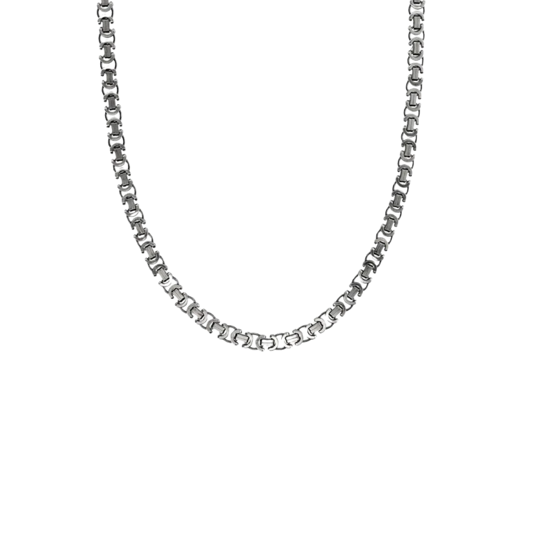 Collana Argento Uomo Albert M Catena Bizantina Piatta