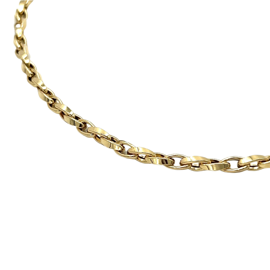 Collana Donna Oro Giallo Maglia Arrotolata