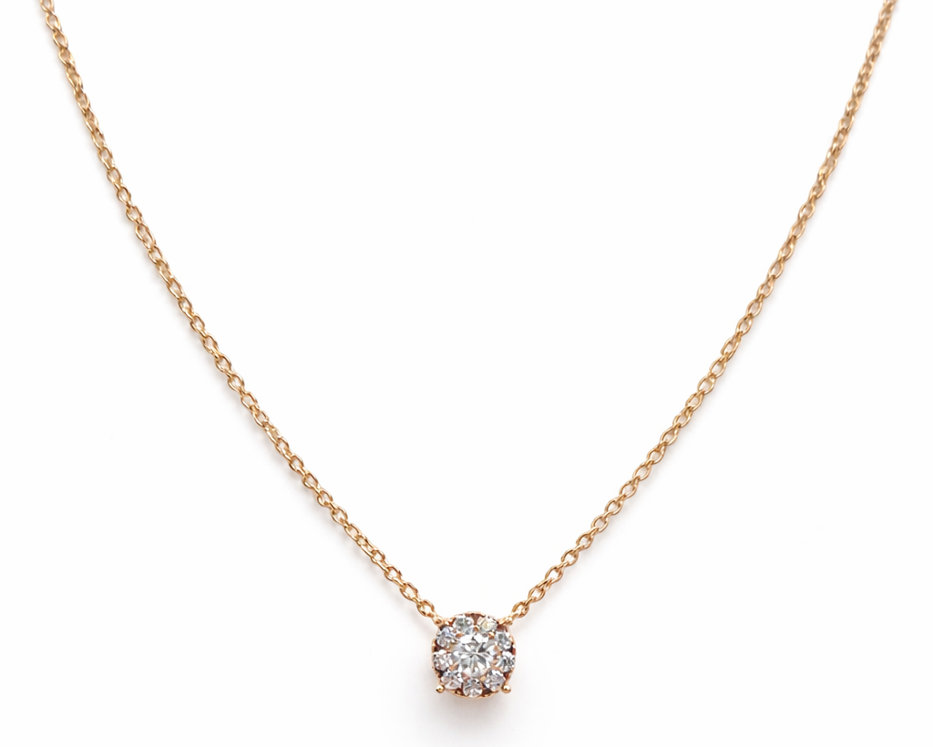 Collana Donna Fantasia Oro rosa e Diamanti
