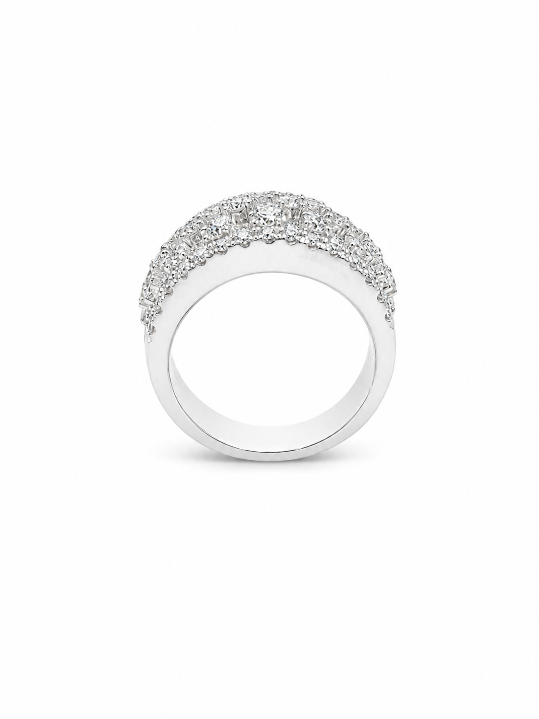 Anello donna Fantasia Fascia oro bianco e Diamanti