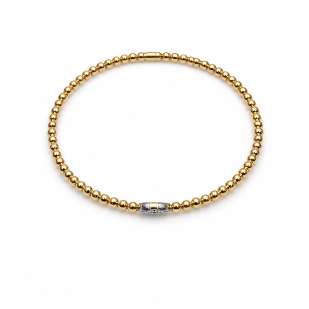 Bracciale Donna Elasticizzato oro rosa e diamanti naturali ct. 0,30