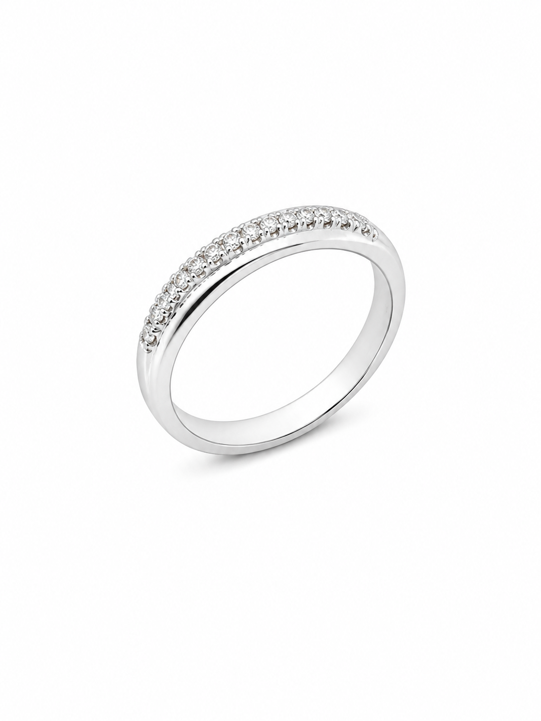 Anello donna Fantasia Fascia oro bianco e Diamanti