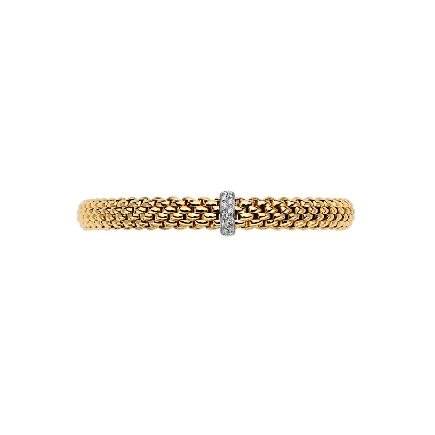 Bracciale Donna Fope Vendome Flexit Oro Giallo Pavè Diamanti