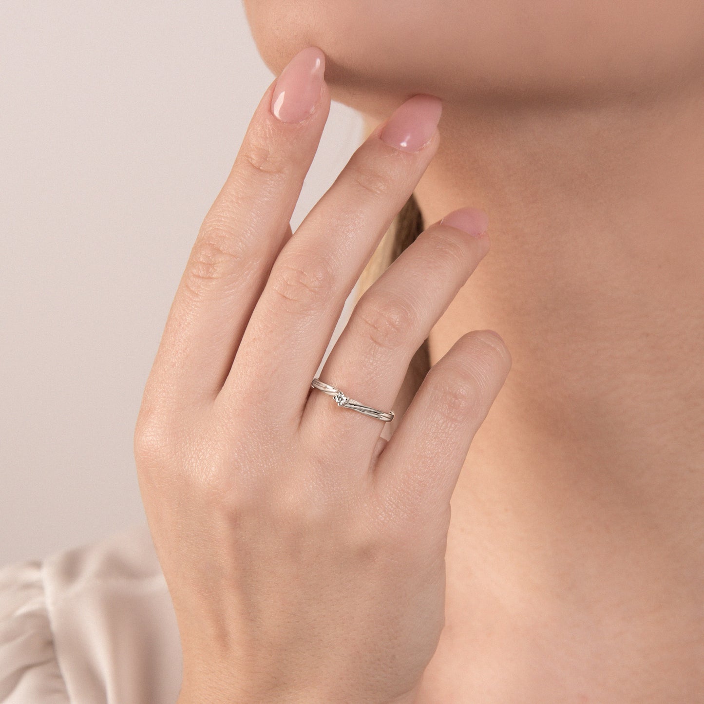 Anello Mirco Visconti Solitario Oro bianco e Diamanti