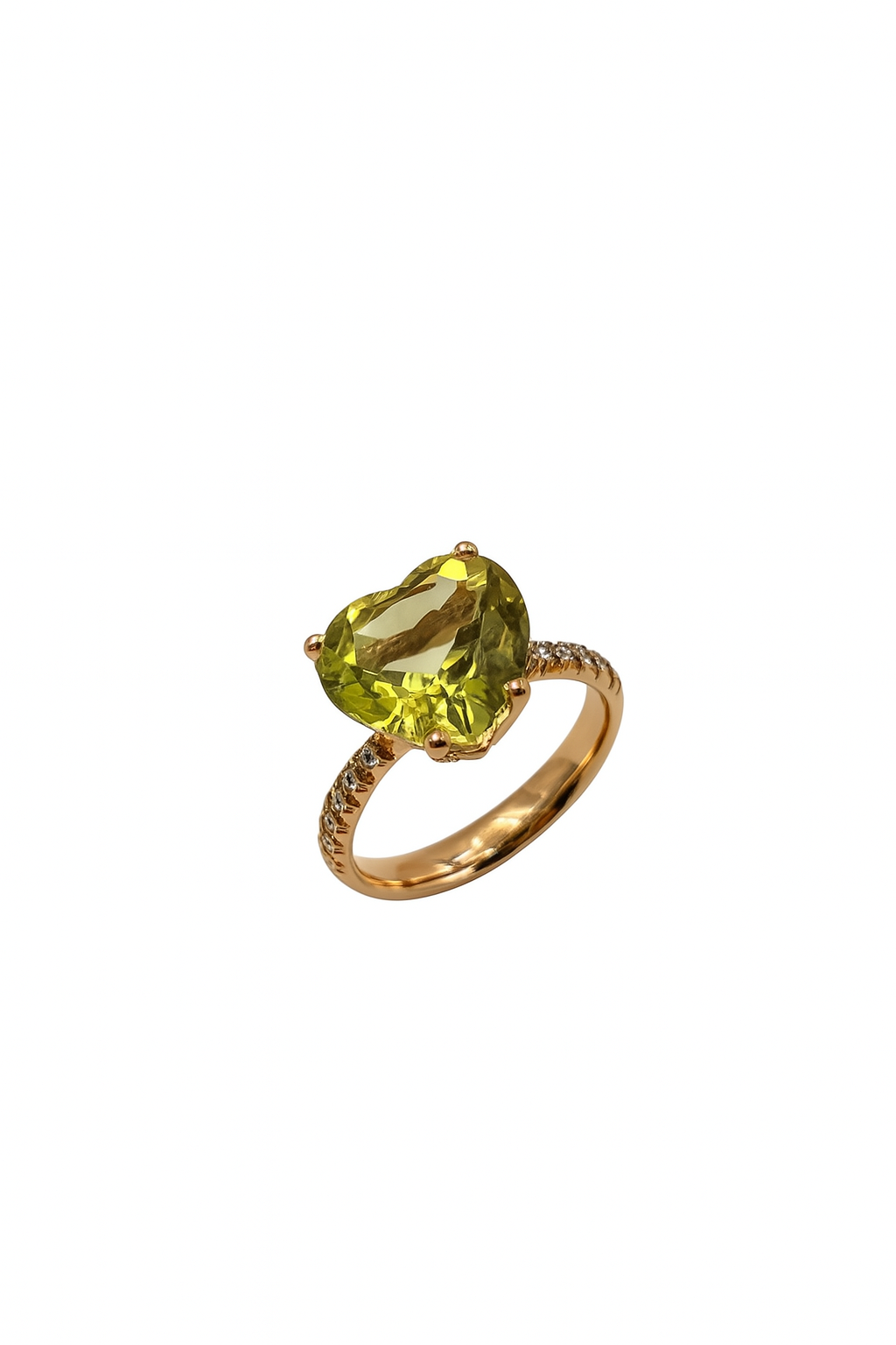 Anello Donna Semiprezioso oro rosa e quarzo Lemon