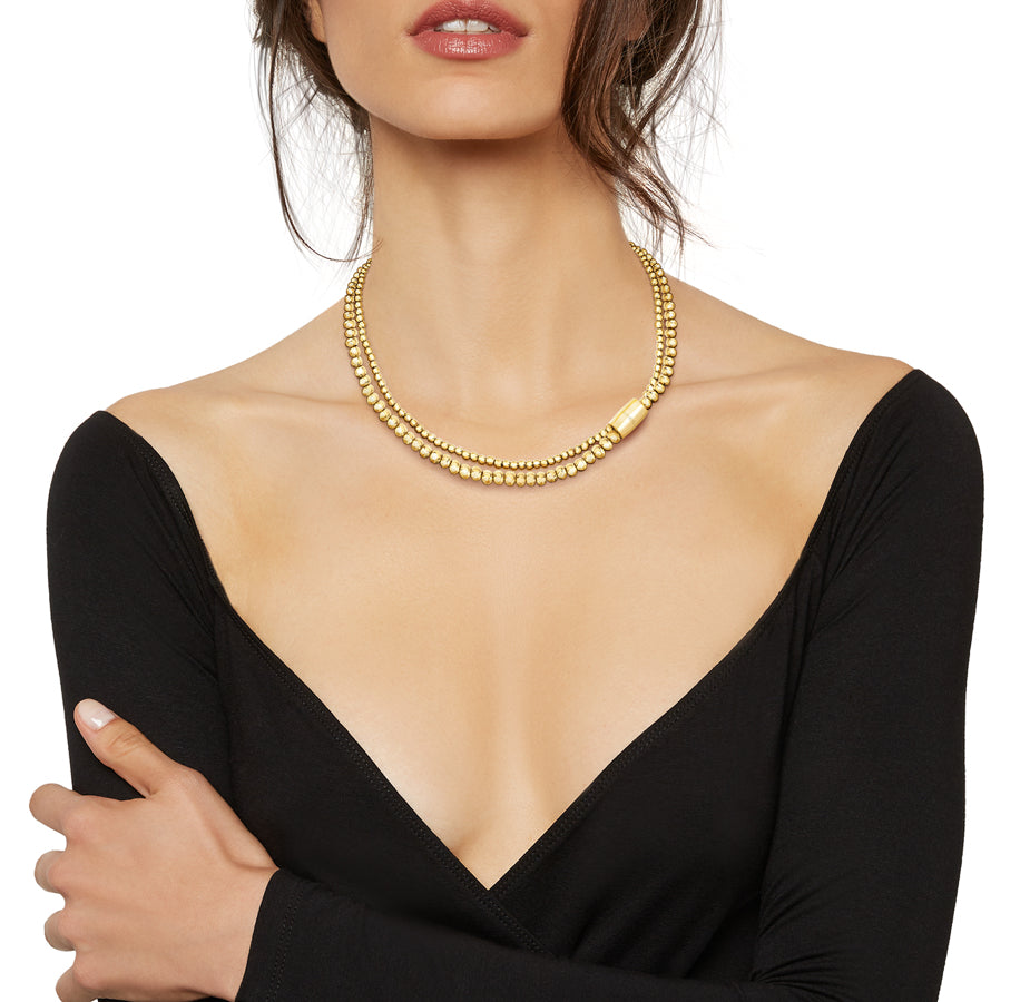 Collana Donna Breil Acciaio Dorato Magnetica System TJ3606