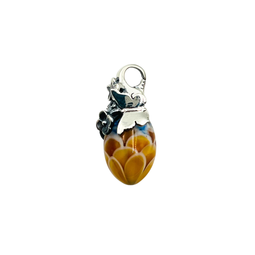 Trollbeads Ciondolo Pendente Argento Primavera in Fiore Liscio Giallo