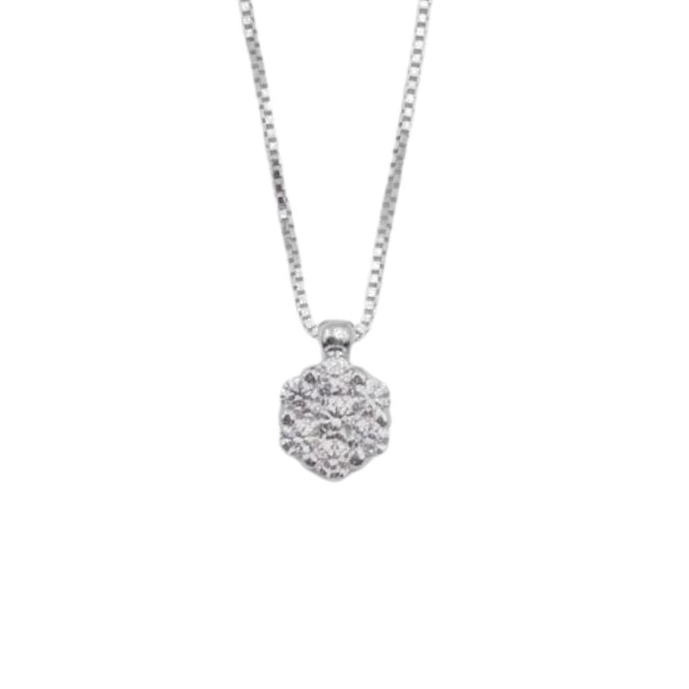 Collana Donna Fantasia Oro Bianco e Diamanti