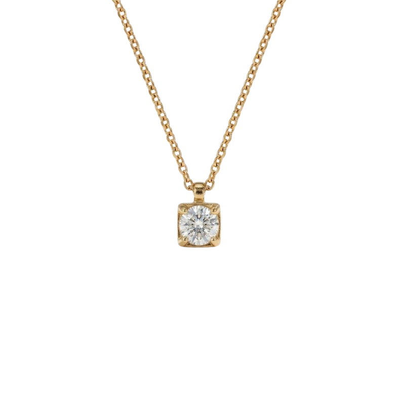 Collana Donna Punto Luce oro giallo e diamanti CT.0,21 D VS2