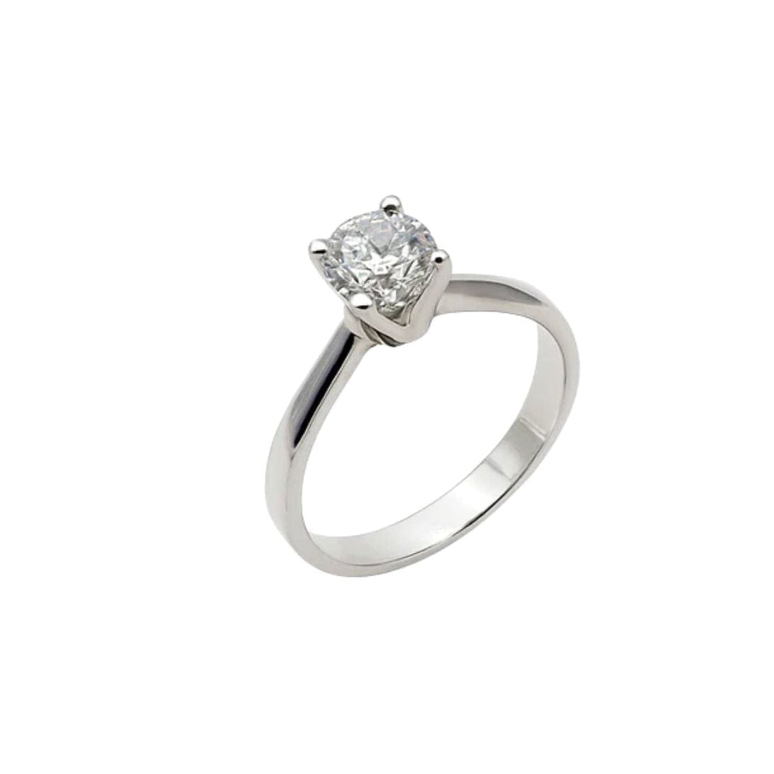 Anello Solitario Oro bianco Diamanti Ct. 1,00 F SI