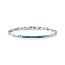 Bracciale Donna Argento Nomination Tennis Blu Azzurro