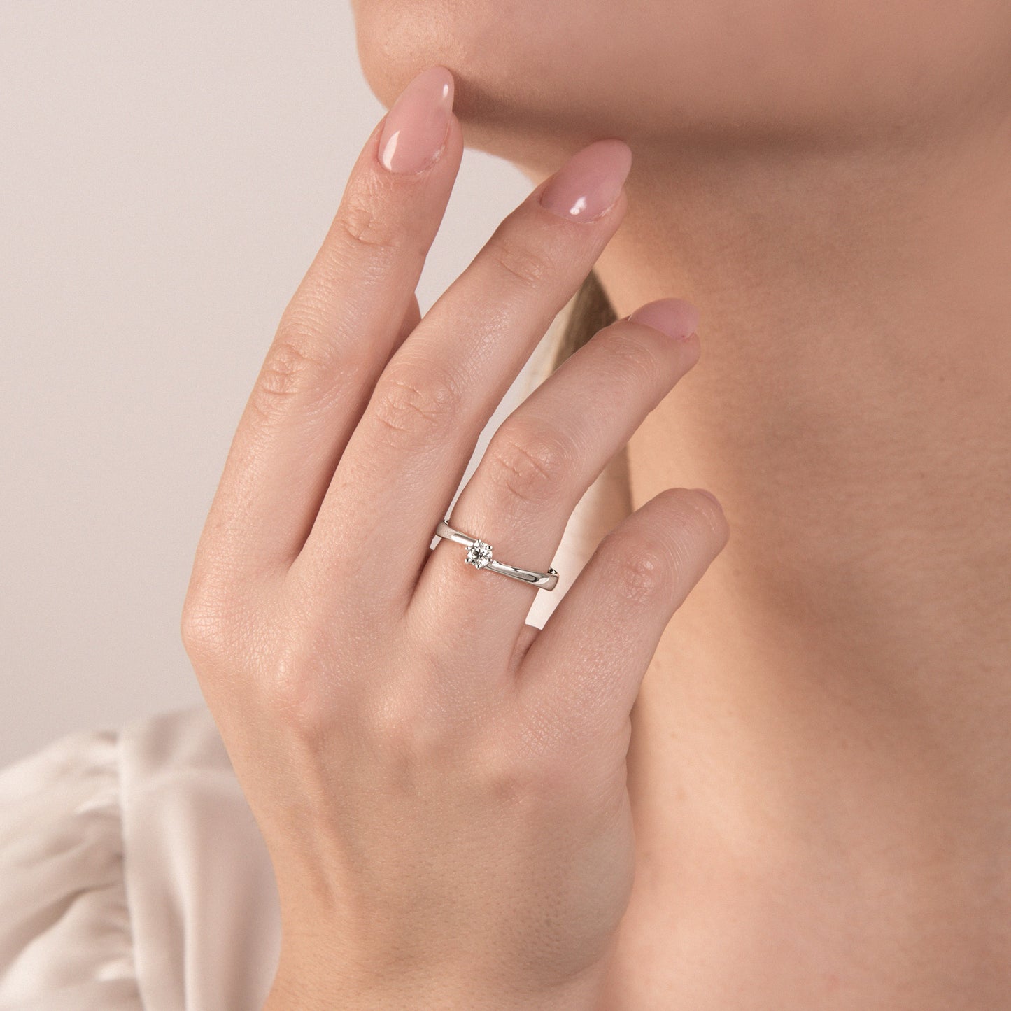 Anello Mirco Visconti Solitario Oro bianco e Diamanti