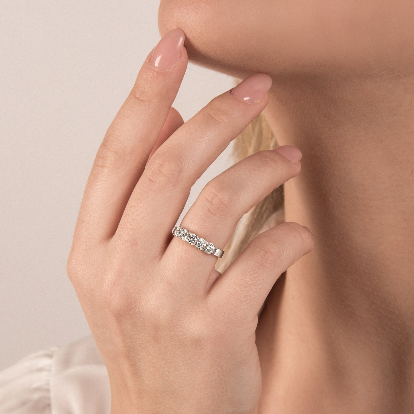 Anello Donna Mirco Visconti Fantasia Fedina Oro Bianco e Diamanti