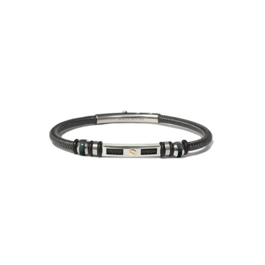 Bracciale Uomo Borsari Acciaio Poliestere Grigio BR-NAUTICO32