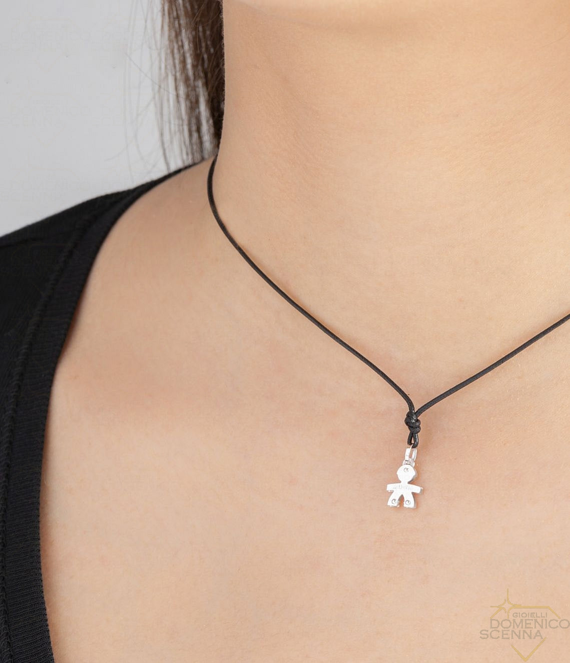 Le Bebè White Gold Necklace Pendant Little Girl I mini LBB048N