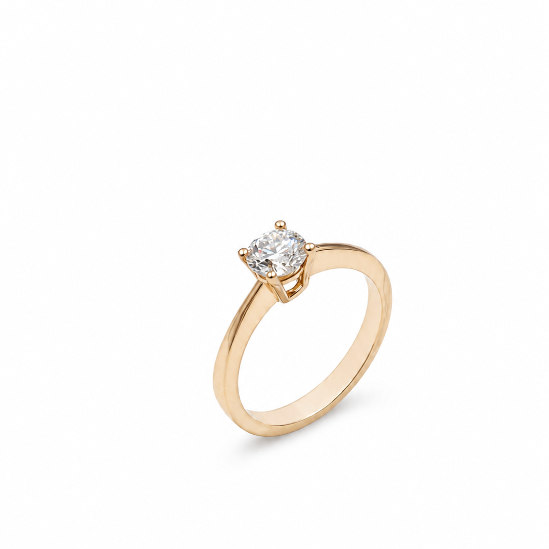 Anello Solitario Oro Rosa Diamanti Ct. 0,70 E SI1