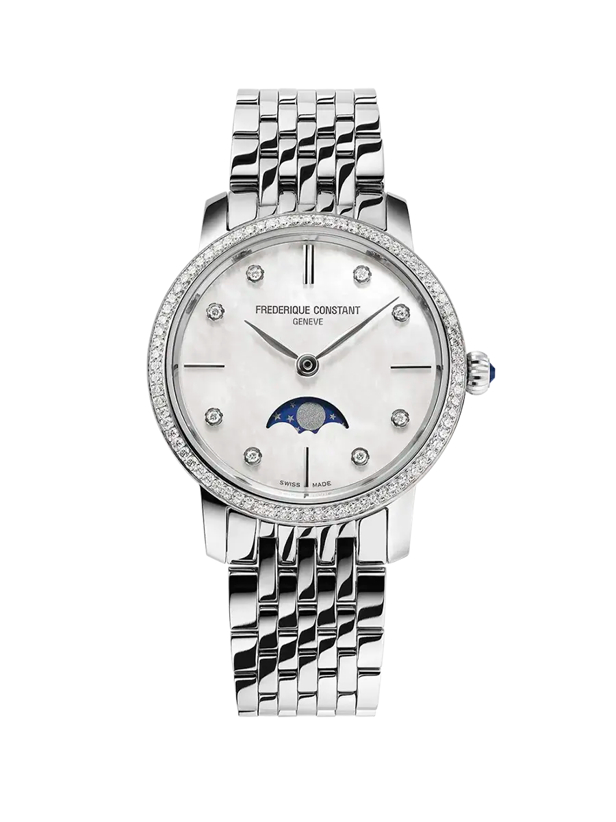 Orologio Donna Frederique Constant Slimline Ladies Moonphase FC-206MPWD1SD6B