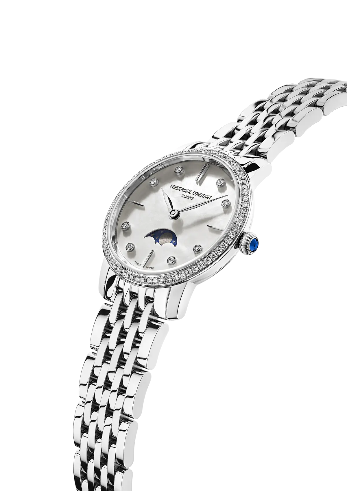 Orologio Donna Frederique Constant Slimline Ladies Moonphase FC-206MPWD1SD6B