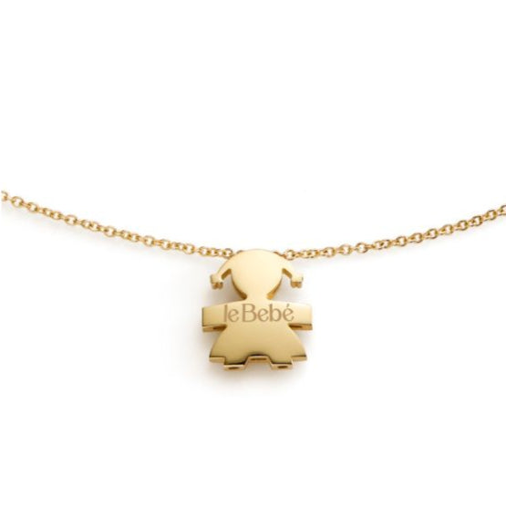 Le Bebè White Gold Necklace Pendant Little Girl I mini LBB048N