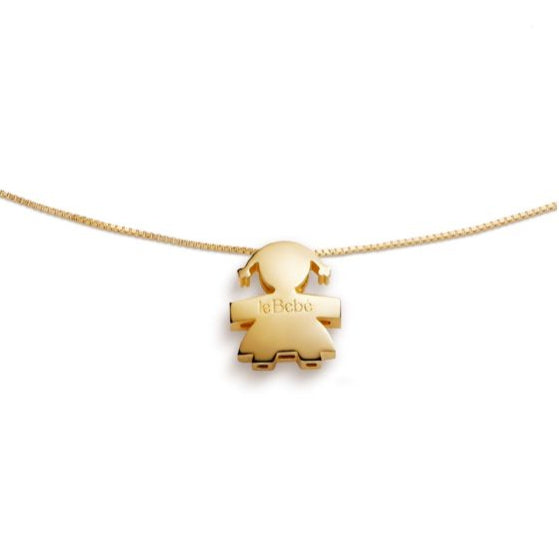 Le Bebè White Gold Necklace Pendant Little Girl I mini LBB048N