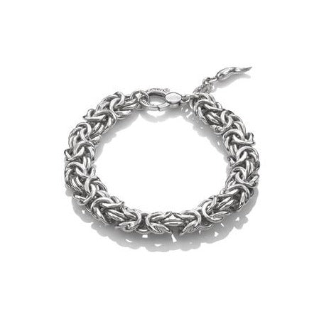 bracciale donna maglia bizantina argento 925 giovanni raspini cornetto portafortuna raspini chisura a moschettone