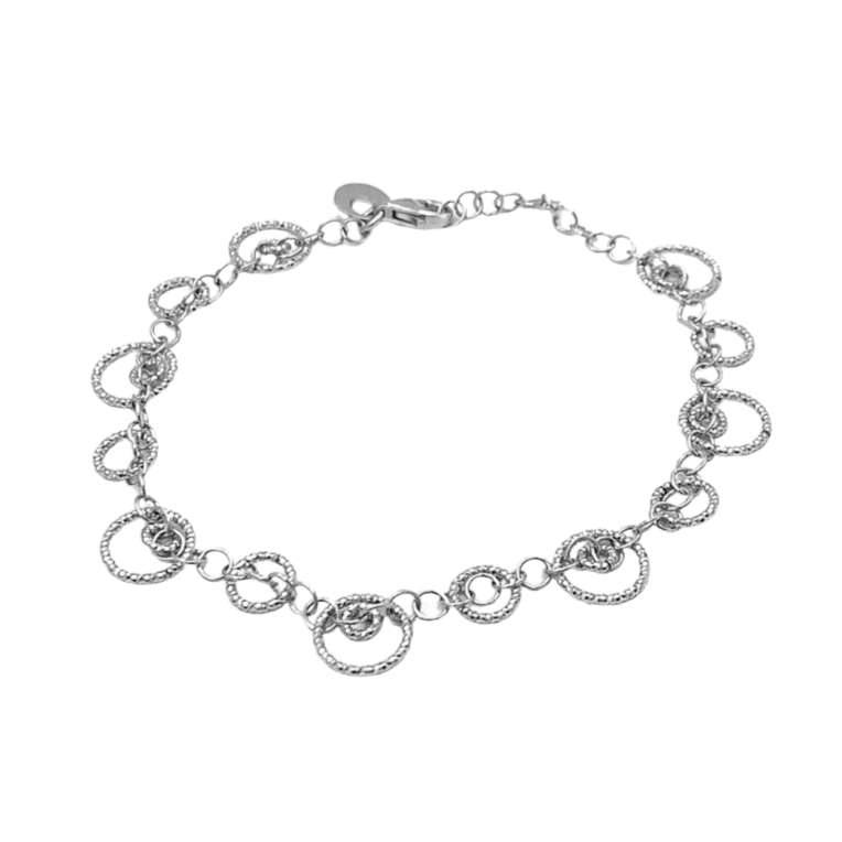 Bracciale Donna Venerio Argento Cerchi Diamantati