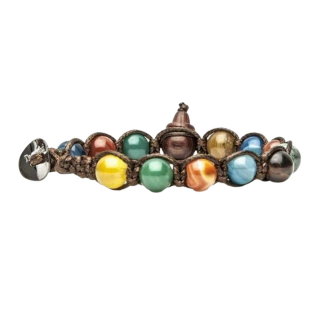Bracciale Donna Uomo Tamashii Agata Striata Mix Colori