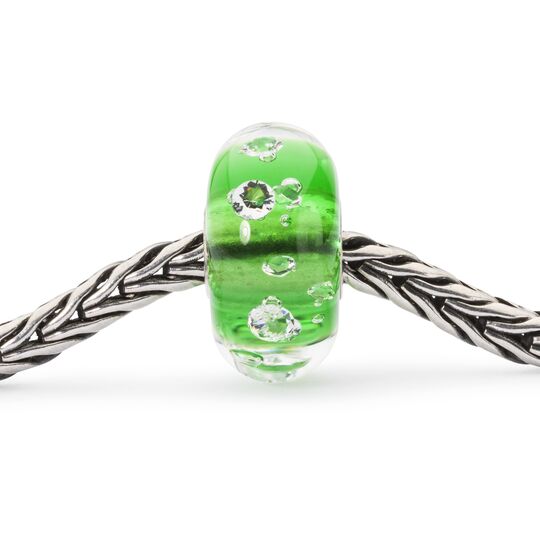 Trollbeads Diamante Verde Ciondolo Vetro e Argento